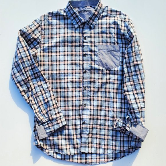 7 Diamonds XL Plaid Long Sleeve Button Down - Picture 2 of 6